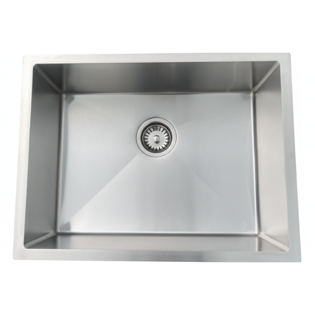 GLORY GL6046 600mm Stainless Steel 304 Kitchen Sink Undermount Single Bowl Matt Sinki Dapur