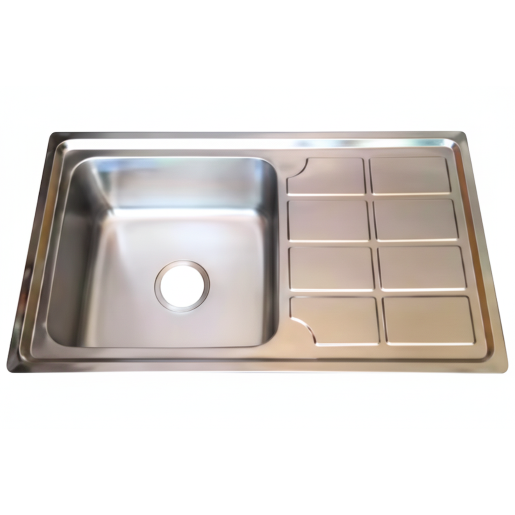 GLORY GL8245 825mm Stainless Steel Kitchen Sink Top-Mount Single Bowl Matt Sinki Dapur