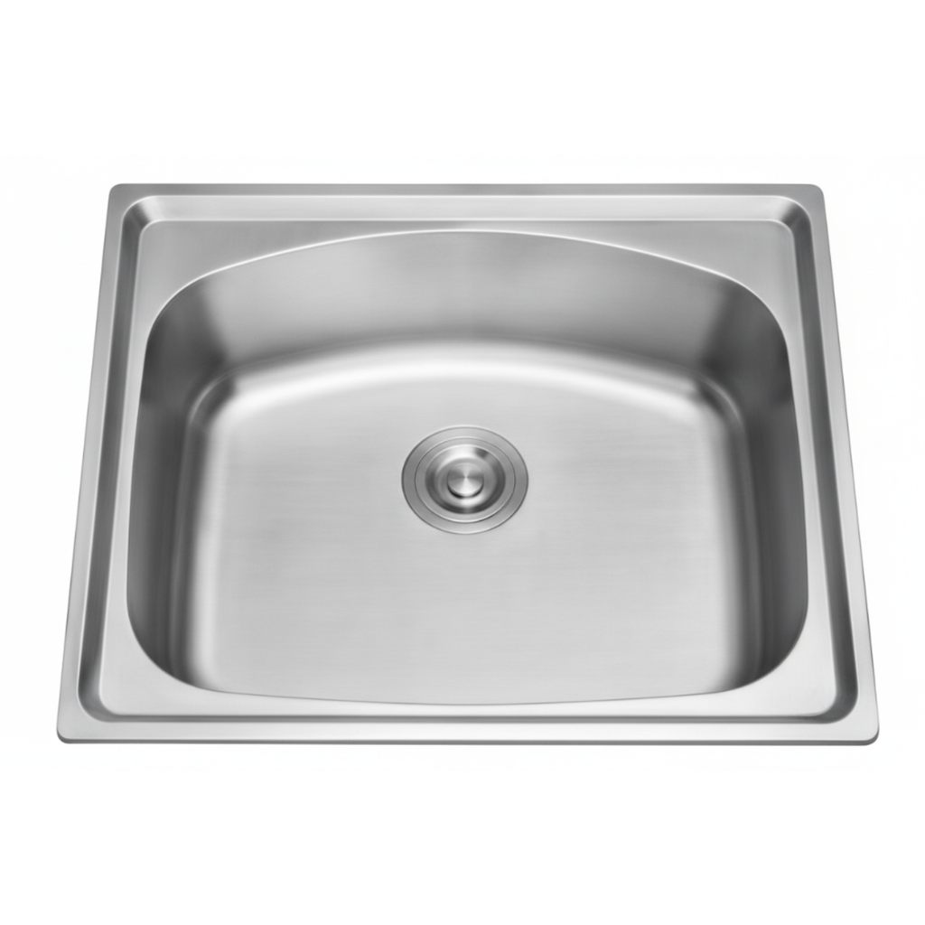 GLORY GL5040 500mm Stainless Steel Kitchen Sink Top-Mount Single Bowl Matt Sinki Dapur