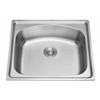 GLORY GL5040 500mm Stainless Steel Kitchen Sink Top-Mount Single Bowl Matt Sinki Dapur