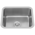 GLORY GL5045-R50 500mm Stainless Steel Kitchen Sink Top-Mount Single Bowl Matt Sinki Dapur