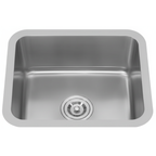 GLORY GL5045-R50 500mm Stainless Steel Kitchen Sink Top-Mount Single Bowl Matt Sinki Dapur