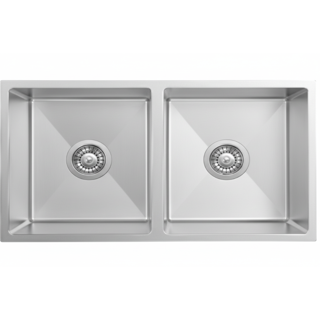 GLORY GL10045 1000mm Stainless Steel 304 Kitchen Sink Undermount Double Bowl Matt Sinki Dapur