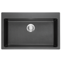 GLORY GL7950-B 790mm Granite Stone Kitchen Sink Top-Mount Single Bowl Matt Sinki Dapur