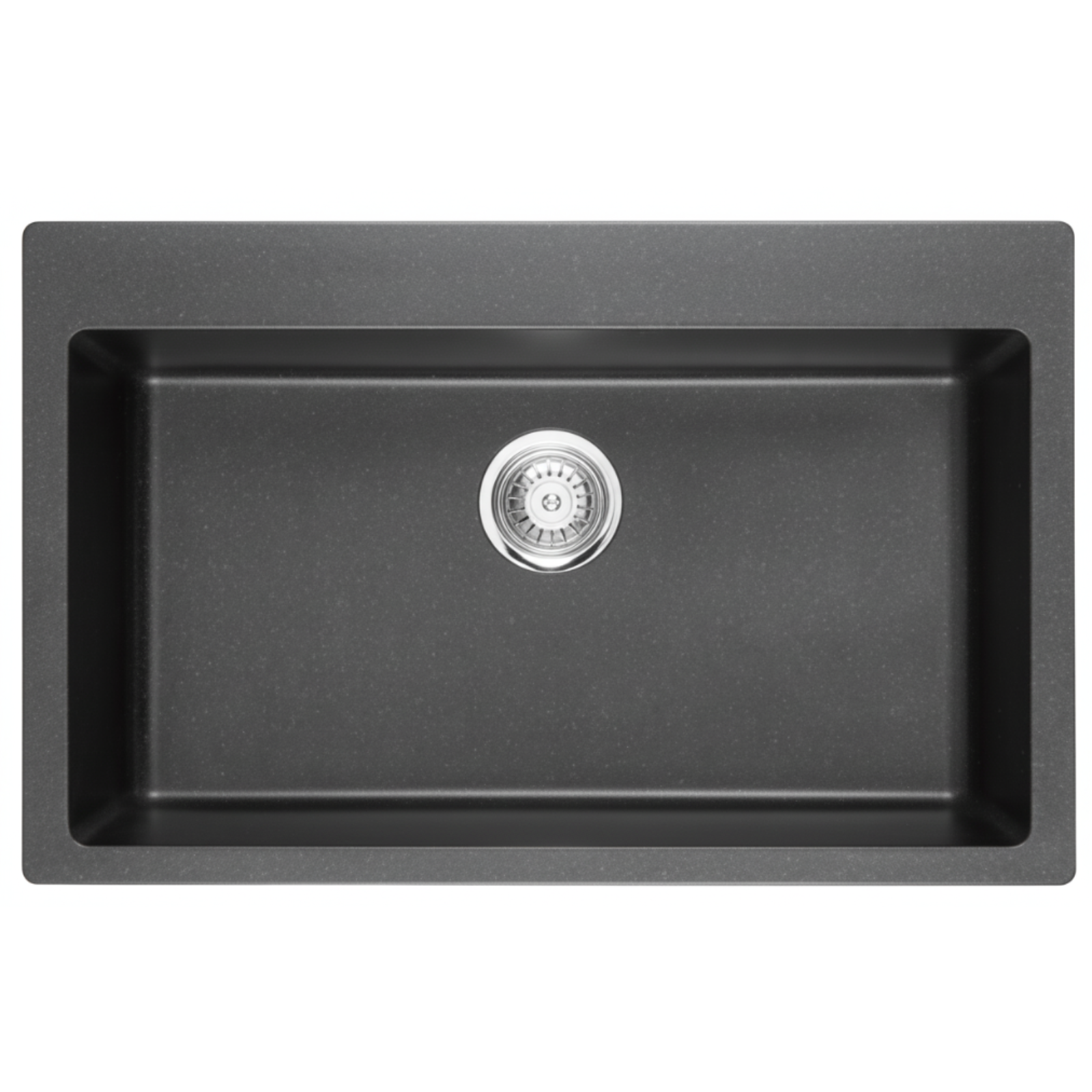 GLORY GL7950-B 790mm Granite Stone Kitchen Sink Top-Mount Single Bowl Matt Sinki Dapur
