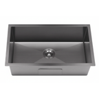 GLORY GL7545-BL 750mm Stainless Steel 201 Kitchen Sink Undermount Single Bowl Matt Sinki Dapur