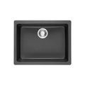 GLORY GL6147-B 610mm Granite Stone Kitchen Sink Top-Mount Single Bowl Matt Sinki Dapur
