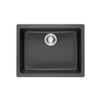 GLORY GL6147-B 610mm Granite Stone Kitchen Sink Top-Mount Single Bowl Matt Sinki Dapur
