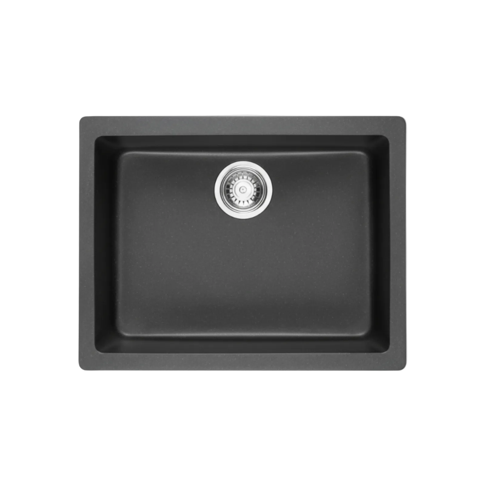 GLORY GL6147-B 610mm Granite Stone Kitchen Sink Top-Mount Single Bowl Matt Sinki Dapur