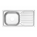 GLORY GL8045 800mm Stainless Steel Kitchen Sink Top-Mount Single Bowl Matt Sinki Dapur