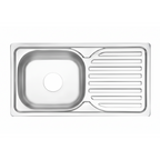 GLORY GL8045 800mm Stainless Steel Kitchen Sink Top-Mount Single Bowl Matt Sinki Dapur