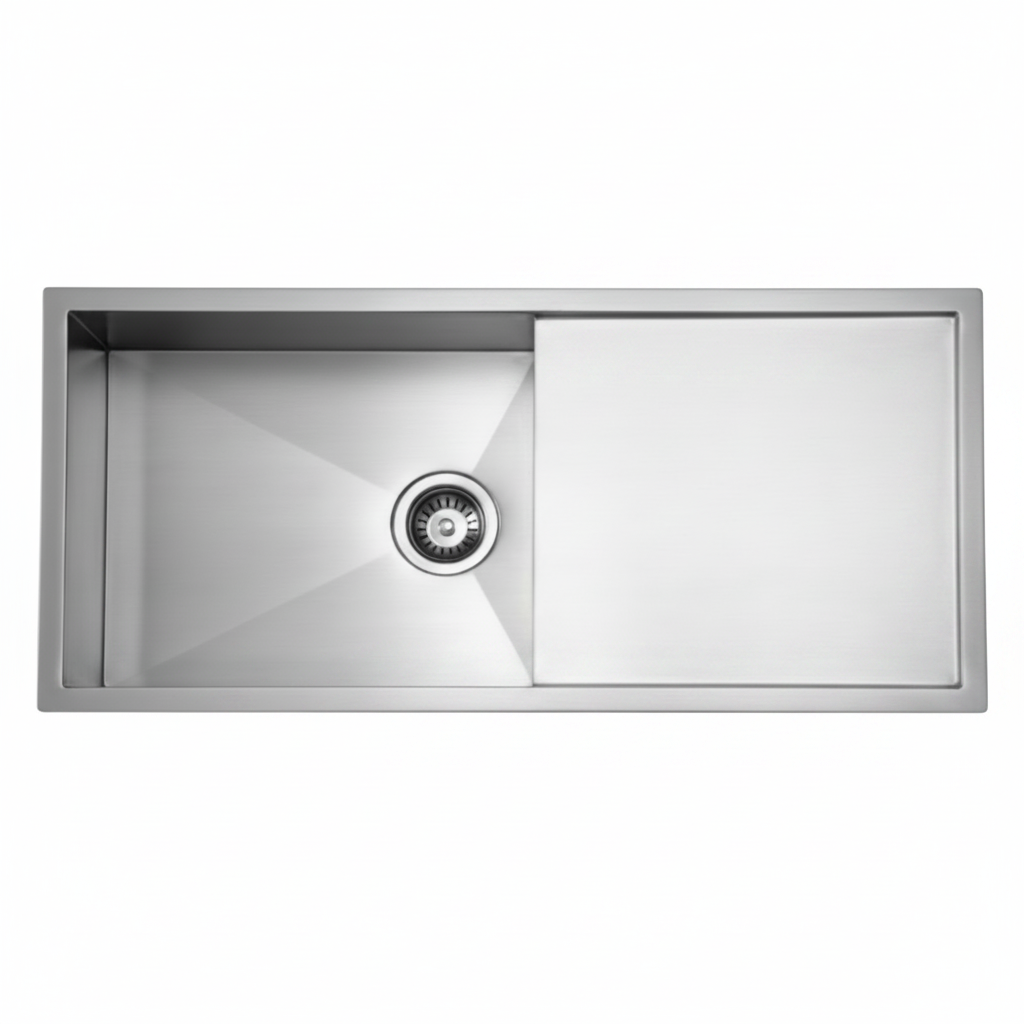 GLORY GL9846 1000mm Stainless Steel 304 Kitchen Sink Undermount Single Bowl Matt Sinki Dapur