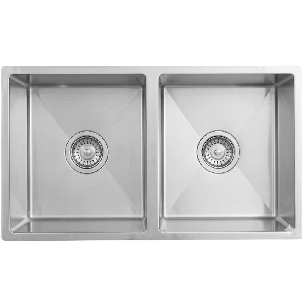 GLORY GL8145 810mm Stainless Steel 304 Kitchen Sink Undermount Double Bowl Matt Sinki Dapur
