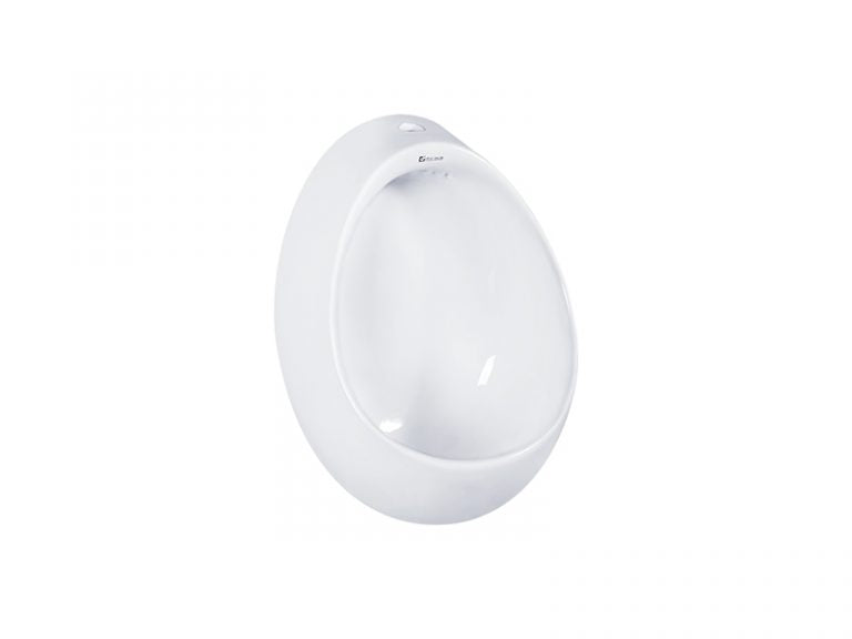 DOCASA WHU108 Wall Hung Urinal Bowl comes with Top Inlet pre-punch flush hole with Exposed Manual Urinal Flush Valve