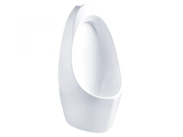 DOCASA WHU109 Wall Hung Urinal Bowl comes with Top Inlet pre-punch flush hole with Exposed Manual Urinal Flush Valve
