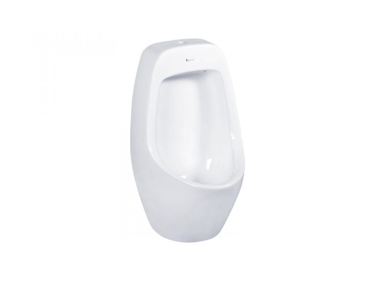 DOCASA WHU110 Wall Hung Urinal Bowl comes with Top Inlet pre-punch flush hole with Exposed Manual Urinal Flush Valve
