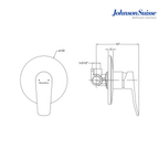 Johnson Suisse Lazio Concealed Single Lever Shower Mixer | WBFA301693 | Chrome