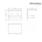 Johnson Suisse Cesena 138mm Paper Holder with Lid & Shelf | WBBA100376 | Silver-Chrome