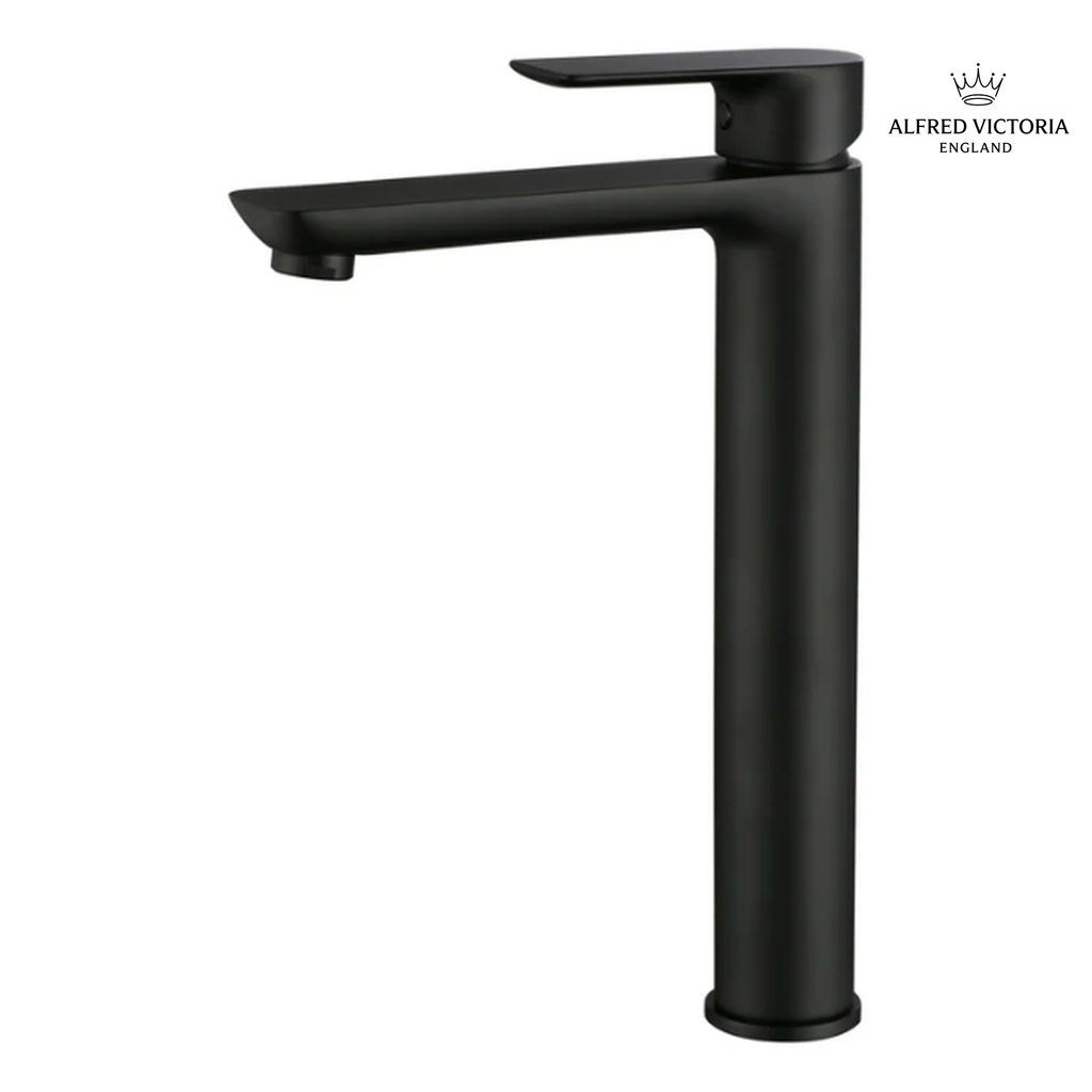 ALFRED VICTORIA 295mm Single Lever Tall Basin Mixer Tap - Matt Black