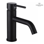 ALFRED VICTORIA 168mm Single Lever Basin Mixer Tap - Matt Black