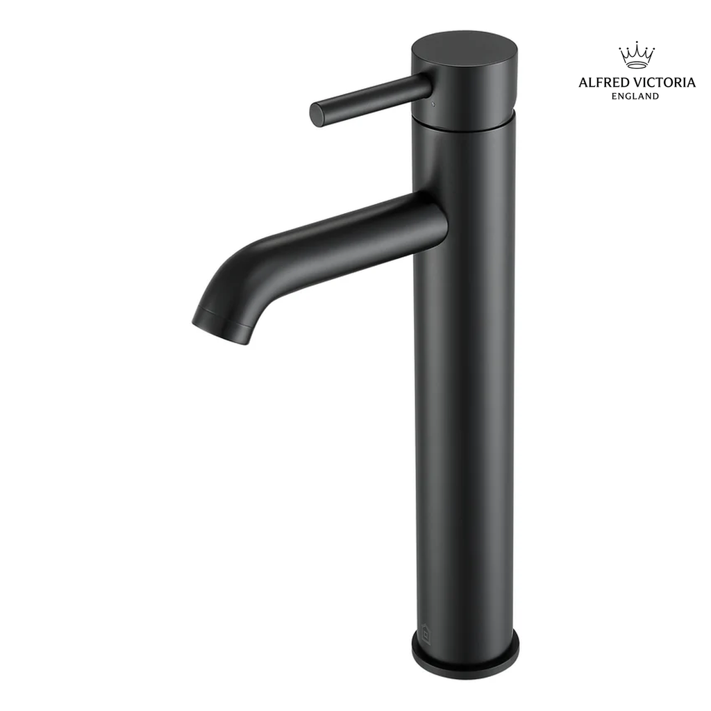 ALFRED VICTORIA 305mm Single Lever Basin Mixer Tap - Matt Black
