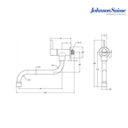 Johnson Suisse Lira 1/2" Wall Mounted Ablution Tap | WBFA301674CP | Chrome