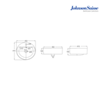 Johnson Suisse Gemelli WBAAGM141WW 450mm Oval Above Counter Basin | White