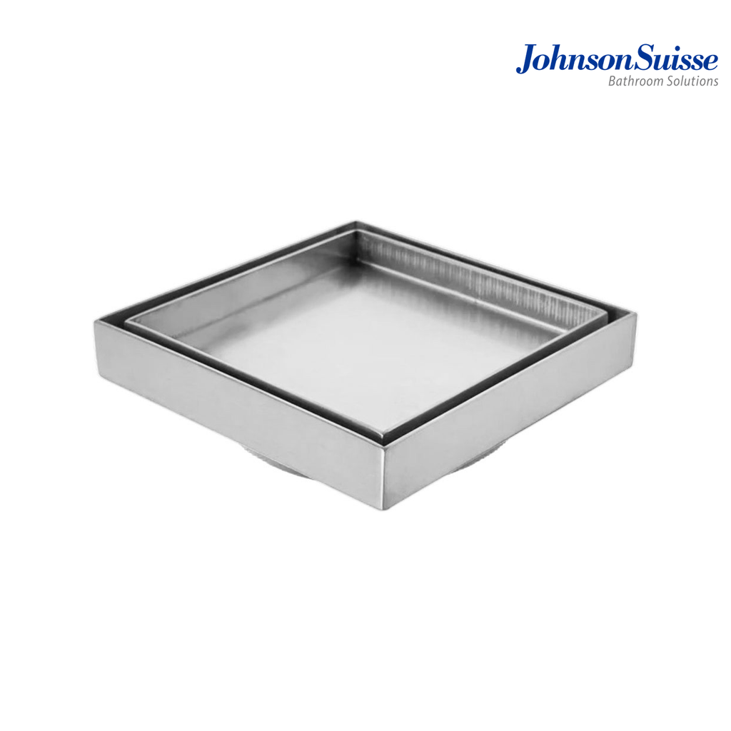 Johnson Suisse WBFT400654XX 130 x 130mm Ceramic Tile Drainage Floor Trap | Stainless Steel
