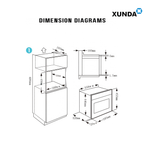 Xunda KS-22X 60L Built-In 2-in-1 Steam & Grill Oven | Black