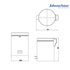 Johnson Suisse Commercial Series Floorstanding Metal Dustbin | WBBA100275CP | Matt Silver