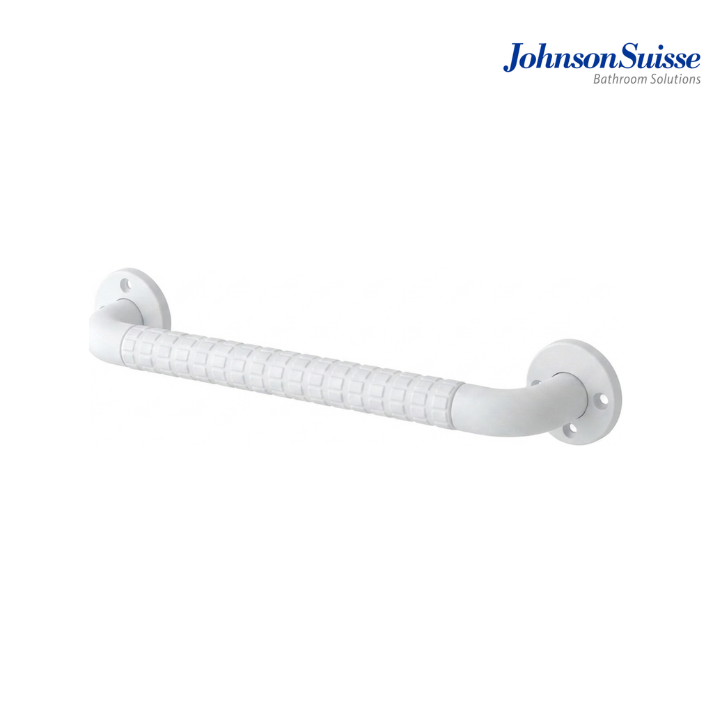 Johnson Suisse 450mm Angular Straight Grab Safety Bar | WBBA100337SS | White