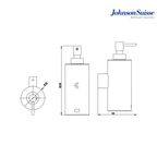 Johnson Suisse Commercial Series Wall-Mounted Soap Dispenser | WBBA100272CP | Polished Silver