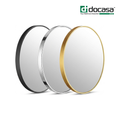 Docasa DCS-003 Round Wall Mounted Bathroom Mirror | Black, White & Gold