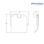 Johnson Suisse Cesena Toilet Roll Holder with Lid | WBBA100377 | Silver Chrome