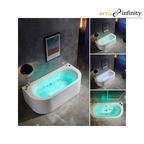ARRIS INFINITY Correra 1700mm Rectangular Massage Bathtub Luxury Jacuzzi | White