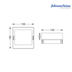 Johnson Suisse Commercial Series Semi Recessed Toilet Roll Holder With Cover | WBBA100127CP | Chrome