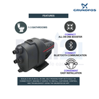 Grundfos SCALA1 3-45 Smart Home Booster Water Pump  with Bluetooth Control | Quiet Self-Priming High Pressure Pump for 1-3 Bathrooms | 0.58kW