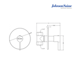 Johnson Suisse Lira 1/2" Concealed Shower Tap | WBFA301670CP | Chrome