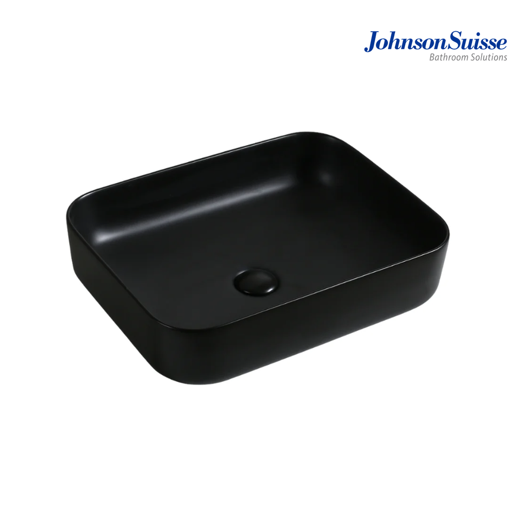 Johnson Suisse Valencia WBVC950141WW 500mm Slim Rectangular Above Counter Basin | White