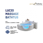ARRIS INFINITY Lucio 1510mm Triangular Massage Bathtub Luxury Jacuzzi | White