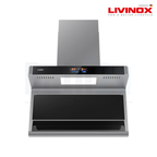 LIVINOX LCH-COPPERDC-GM-90 | 90Centimeter 2150 m³/h Touchless Smart Motion Sensor Cooker Hood | Gun Metal Coated Stainless Steel and Tempered Glass