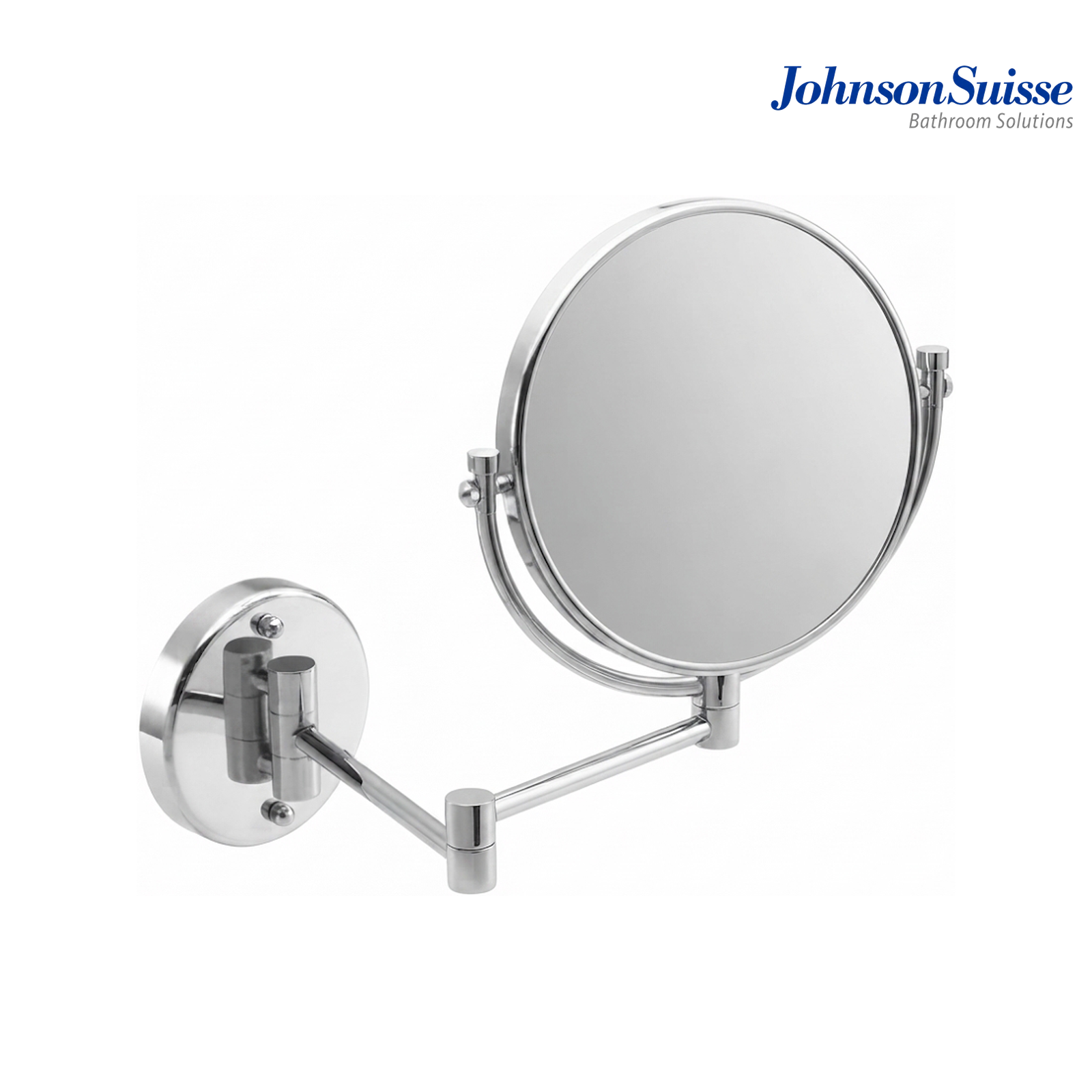 Johnson Suisse Commercial Series 8" Round Wall Mounted Magnifying Mirror | WBBA100126CP | Silver