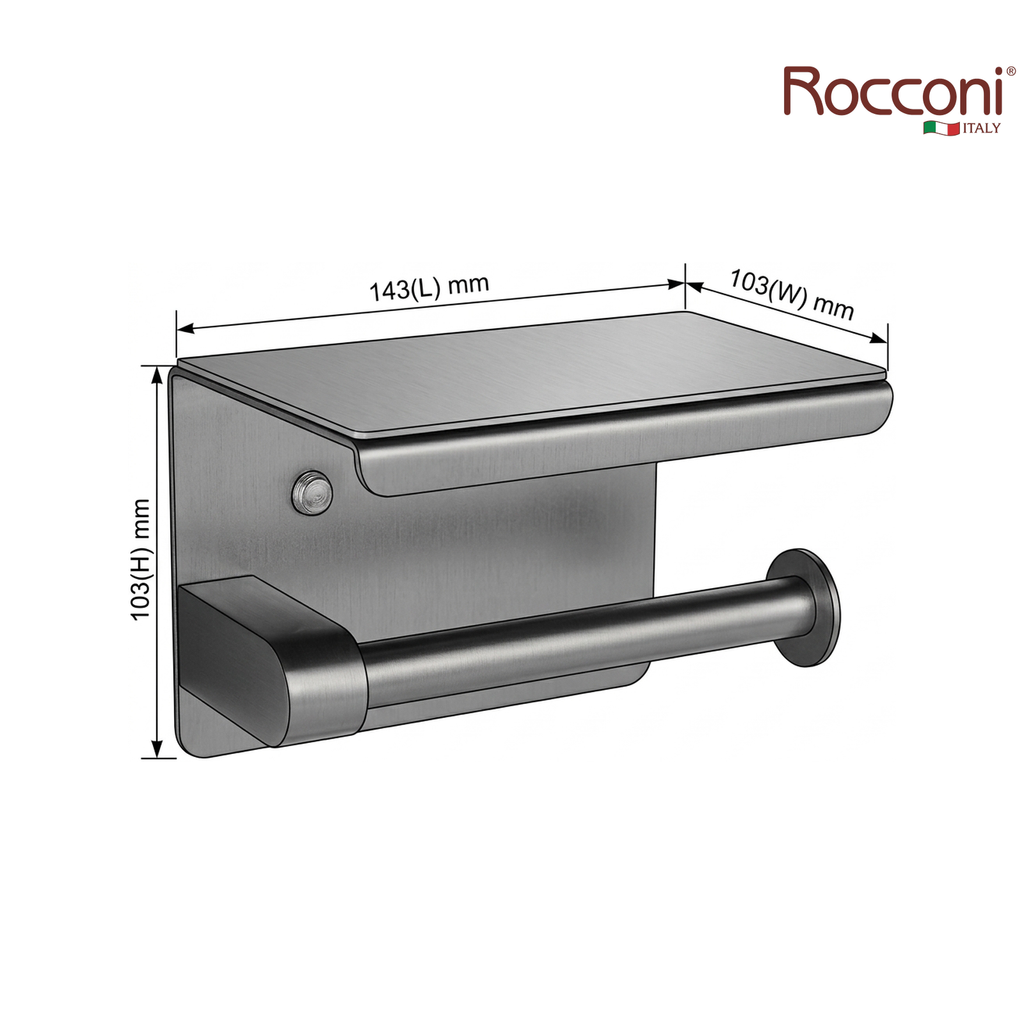 Rocconi RCN-T22GM Tissue Holder | Gun Metal