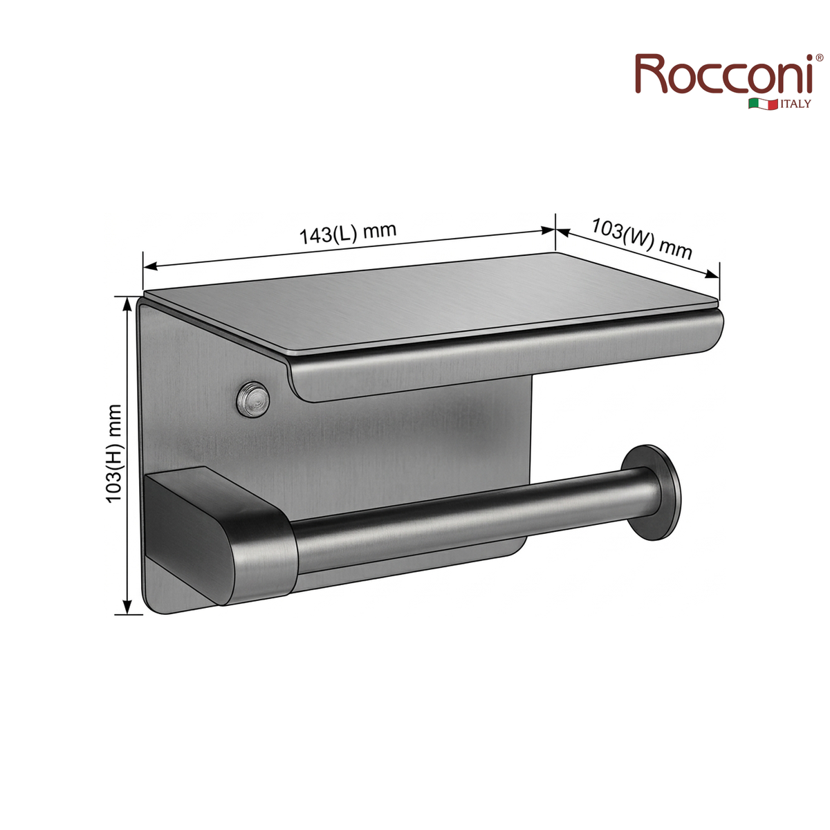 Rocconi RCN-T22GM Tissue Holder | Gun Metal