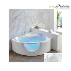 ARRIS INFINITY Lucio 1510mm Triangular Massage Bathtub Luxury Jacuzzi | White
