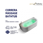 ARRIS INFINITY Correra 1700mm Rectangular Massage Bathtub Luxury Jacuzzi | White