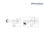 Johnson Suisse Lazio 1/2" Wall-Mounted Bib Tap with Flange | WBFA301700 | Chrome