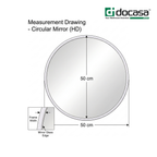 Docasa DCS-003 Round Wall Mounted Bathroom Mirror | Black, White & Gold