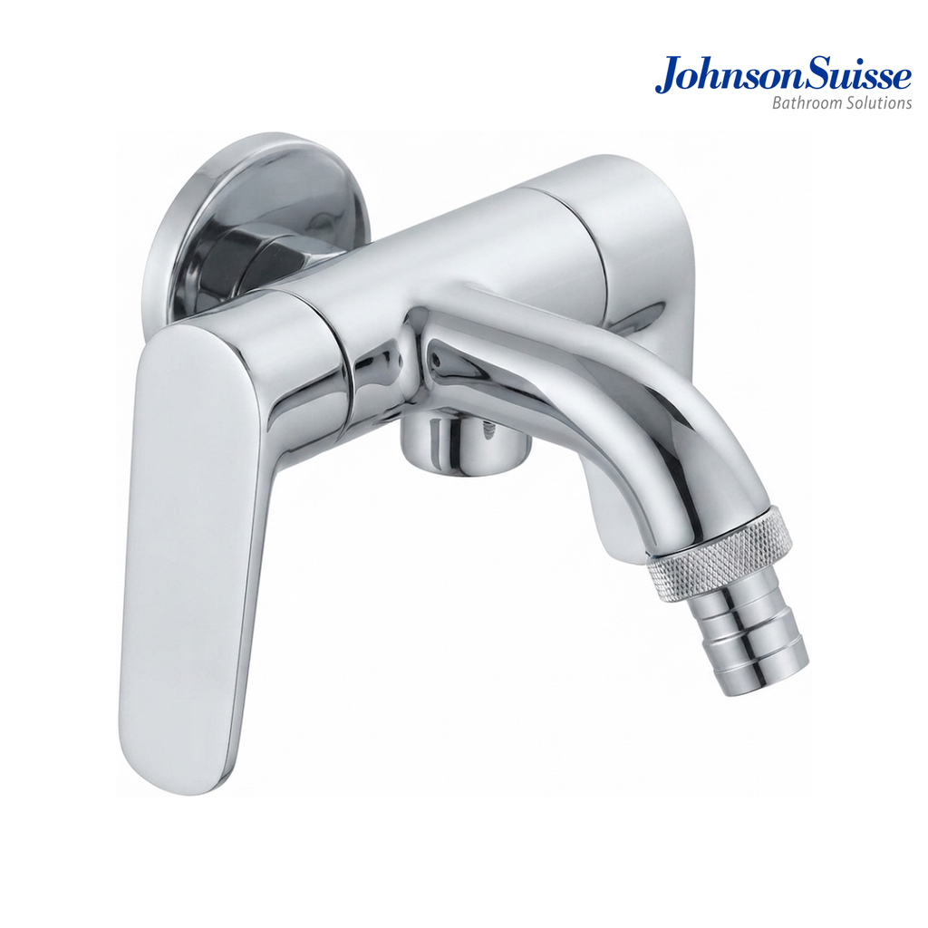 Johnson Suisse Lazio 1/2" 2-Way Bib Tap with Flange | WBFA301701 | Chrome