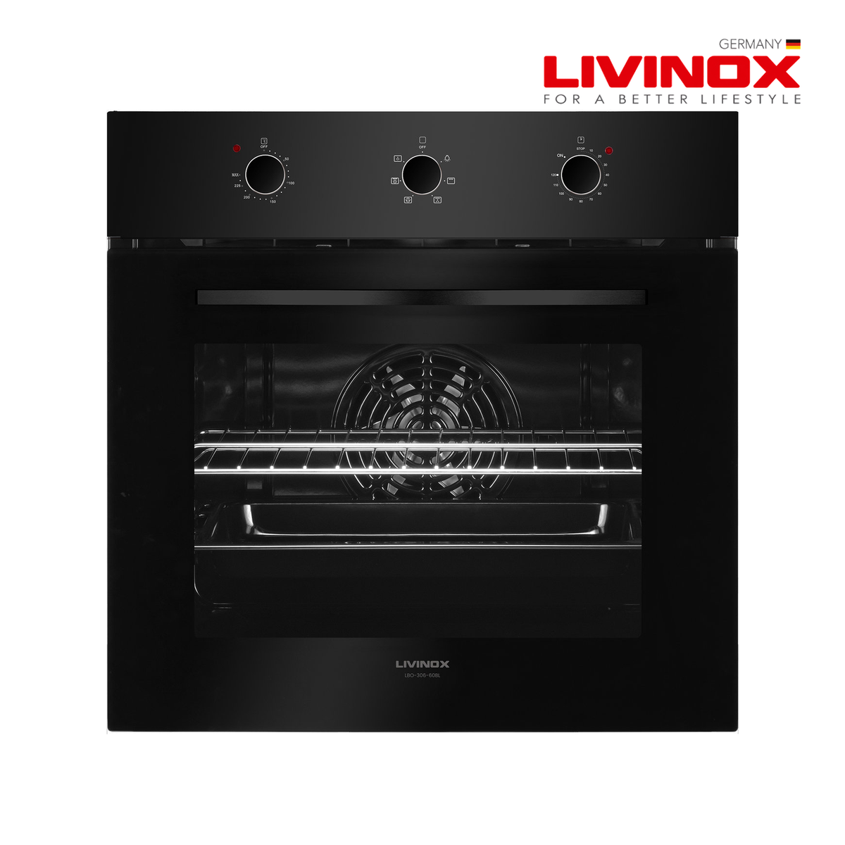 Livinox LBO-306-60BL 60L Built-in Oven | Black
